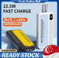 【Ready Stock】22.5W Super fast charging PowerBank 30000mAh portable number showing self -line ultra -thin mobile power