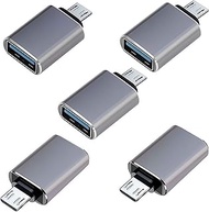 TFAK 5 Pack Micro USB to USB OTG Adapter, usba to MICR USB,Micro USB 2.0 OTG Adatper for S7 LG, Mous