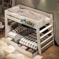 SH Bed Frame Modern Double Decker Bunk Bed For Kids Adults Queen Bunk Bed With Drawer Mattress Set High Quality Wood