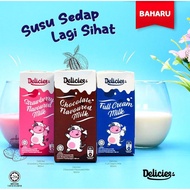 DELICIES UHT MIlk Various Flavour Chocolate Full Cream Strawberry 180ml
