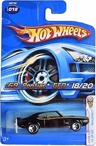 Hot Wheels '69 Pontiac GTO, 2005 First Editions 18/20, Black