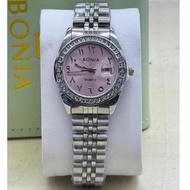 BONIA Jam Tangan Wanita Perempuan Stainless Steel Silver Rosegold Ladies Luxury Women Watches Box