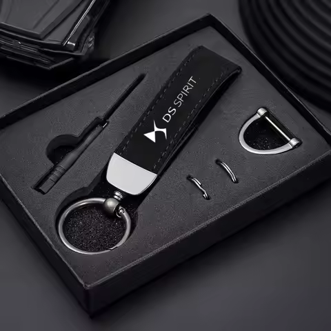 Fashion Suede KeyChain Horseshoe Buckle Key Ring Car Key Rings For DS SPIRIT DS3 DS4 DS4S DS5 5LS DS