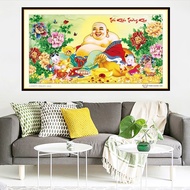 Tranh thêu chữ thập Phật Di Lặc LV3575 LV3576 LV3577 LV3573 - tự thêu