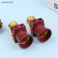 yosunrui5j] 2Pcs E27 Screw Bulb Holder Convert To With Switch Lamp Soet LED Bulb Adapter With Switch