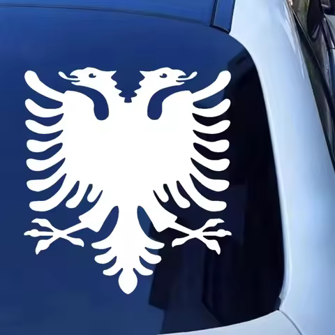 Vinyl Decal Albanian Double Headed Eagle Car Sticker Waterproof Auto Decors on Truck Bumper Rear Win