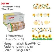 Washi tape Buttonscarves wt Code 107/108/109 Contents 5 roll 15mm x 3 Meters
