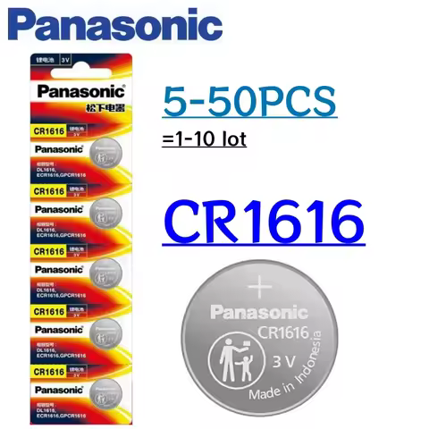 5-50PCS Original PANASONIC CR1616 CR 1616 3V Lithium Battery For Watch Calculator Clock Remote Contr