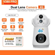 V380 PRO Wireless CCTV Battery Powered 8MP Dual Lens 4g Camera CCTV Night Vision 360 Rotation IP Wif