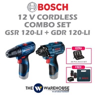 Bosch GSR 120-Li Impact Driver + Bosch GDR 120-Li Cordless Drill