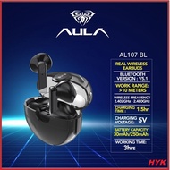 AULA AL107 TWS Wireless Bluetooth 5.1 Earbud Gaming Low Latency Long Battery USB-C