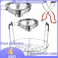 4 Pieces Canning Kit, 1PC Canning Rack+ 1PC Canning Jar Lifter Tong+ 2PC Canning Funnels, Canning Su