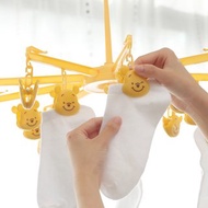 迪士尼小熊維尼折疊式曬衣夾組18P-正版 造型夾子 晾衣夾 曬衣架