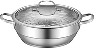 Vertical steamer Stainless Steel Steamer Thickened Bottom Soup Pot, Cooking and Cooking, Non-Stick pan-Innerdiameter26cm (Size : Innerdiameter28cm)