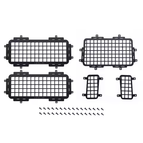 For MN D90 MN98 MN99S Steel Rear and Side Metal Stereoscopic Window Mesh Protective Net 1/12 RC Car 