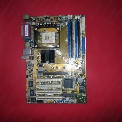 P4P800-X Motherboard 865PE Large Board , 478 Pin 4 DDR Memory, Good Color, Used Goods