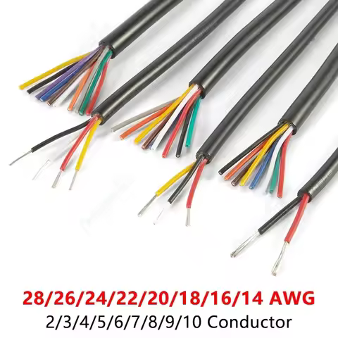 Flexible 4 Core Wire 10 9 8 7 6 5 4 3 2 Conductor Sheathed Cable MultiCore Automotive Electrcial Wir