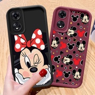 N-6 Mickey Silicone Case for OPPO A58 A18 A38 A17 A60