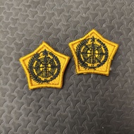 Embossed Embroidery Pin Alumni D4 Transdar Yellow Trim Embroidered Logo/ Embossed D4 Transdar Alumni