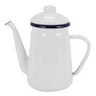 1.1L High-Grade Enamel Coffee Pot Pour over Milk Water Jug Pitcher Barista Teapot Kettle for Gas Stove and Induction Cooker