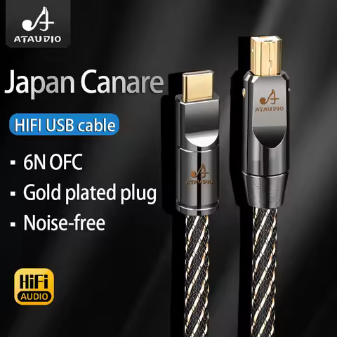 Canare HiFi USB OTG Cable 6N OFC Type C to Type B USB Cable Type A to B Audio Cable for Decoder DAC 