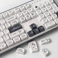 Strange Cat Keycaps 124 Keys MOA Profile PBT Dye Sublimation Aula F75 F99 RK100 Mechanical Keycaps C