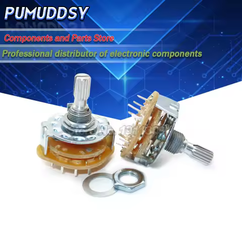 2PCS RS25 Band switch 2P4T 2P5T 2P6T 3P3T 3P4T Mount Rotary Switch Selector Band 2 Pole 5 Position K