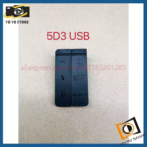 New For Canon 6D 5D2 5D3 7D USB Leather USB Plug Side Cover Rubber Parts