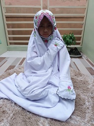 mukena anak sd umur 5-12 tahun santri bahan rayon adem mukena terusan anak tanggung sd kelas 1-6 war