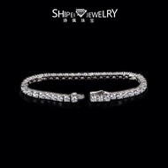 Shipei Jewelry 2025 New Style 3.7mm Round Diamond 0.2ct Bracelet Single Row Diamond All-Match Female