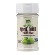 NOW Foods, Certified Organic Monk Fruit Extract Powder, Zero Calorie Sweetener, Certified Non-GMO, 0