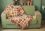 森林繫手鉤花田園鄉村餐桌布茶幾桌布茶幾布 彩色流蘇毯