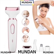 MUNDAN Epilator, 4 in 1 Cordless Electric Hair Remover, Convenient Plastic Shaving|Underarm Body Leg