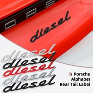 3D ABS Letter Auto Rear Trunk Badge Stickers Car Styling Emblem Decals Accessories For Porsche Turbo