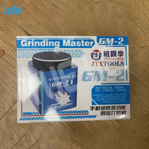 JTXTOOLS GM-2 Mini Disc Grinding Machine Electric Polisher for Tweezer Blade Multimeter Probe Grindi