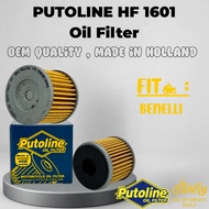 Putoline HF1601 Oil Filter for Benelli TRK 251 / Leoncino 250 / TNT25 / SRK250 S/R， OEM Grade ， Made