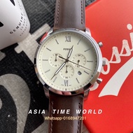 *Ready Stock*ORIGINAL Fossil Men's FS5380 Neutra Chronograph Brown Leather Watch [Official Warranty]