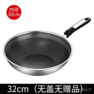 76VJ 🍳  Saucepan Frying pan Pans304Upgrade316Stainless Steel Wok Non-Stick Pan Frying Pan Non-Coated Pan Gas Stove Induc