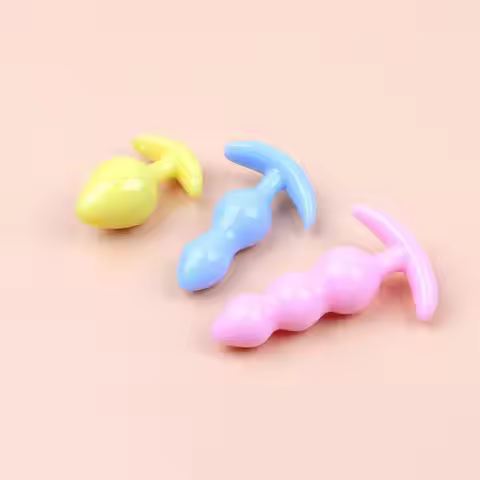 1/3Pcs Silicone Butt Plug Ease-in -Anal Plugs Training Set Expandable Beginner Anales Beads Beginner