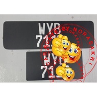 2PCS PLATE NUMBER KERETA BESI - HONDA ELYSION / ODYSSEY