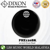 Dixon 20 PHZ120BK Black Drum Skin Head Drumhead For Tom Bass Set Kit (PHT612)