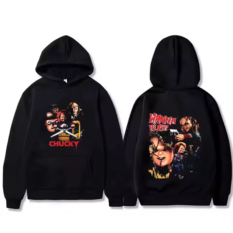 Horror Chucky Graphic Hoodie Men's Women's Clothing Hip Hop Gothic Vintage Sweatshirt Male Fashion O