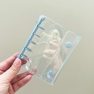 全球潮玩推荐糖果色M5活页手账本外壳 5孔高透PVC笔记本活页壳三折迷你记事本Candy color M5 loose-leaf hand ledger shell 5 holesMD