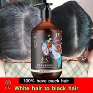 RUOMO Shampoo Black Herbal Natural Polygonum perawatan rambut anti uban penghilang uban permanen di 