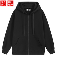 New F169 M-4XL Uniqlo Hoodies Large Fashion Men's Long Sleeve Hoodie With Loose Front Zipper M-3XL
