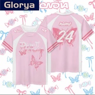 Glorya COQUETTE RIBBON NFL Jersey Coquette Tshirt Ribbon Bow Baju Jersi Microfiber Quick Dry Lengan 