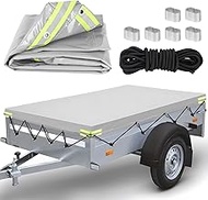 DBREAKS Thick Trailer Tarpaulin Flat Tarpaulin 207.5 x 114 x 10 cm, Waterproof and Tear-Resistant Tr