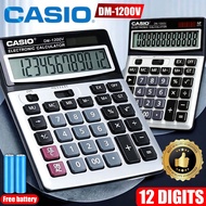 CASIO Desktop Calculator Electronics DM-1200V with Big Button (12 Digit) Office Home School Financia