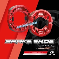 RCB RACING BOY REAR BRAKE SHOES / BREK LINING LEINING BELAKANG YAHAMA LC135 V1 V2 V3 V4 V5 V6 V7 NMA
