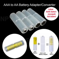 (4pcs) AAA to AA Battery Adapter/Converter | tukar bateri AAA menjadi bateri AA